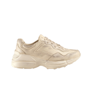 (W) Gucci Rhyton Leather Sneakers Distressed Ivory