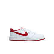 (GS) Jordan 1 Retro Low White Varsity Red