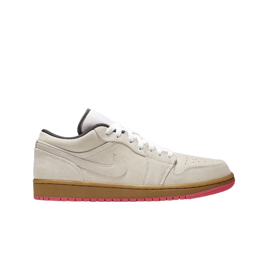 553558-119 Jordan 1 Low White Gum Hyper Pink