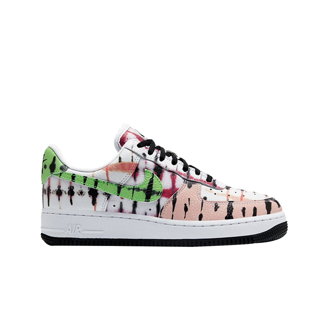 (W) 나이키 에어포스 1 로우 블랙 타이다이((W) Nike Air Force 1 Low Black Tie-Dye) - 1