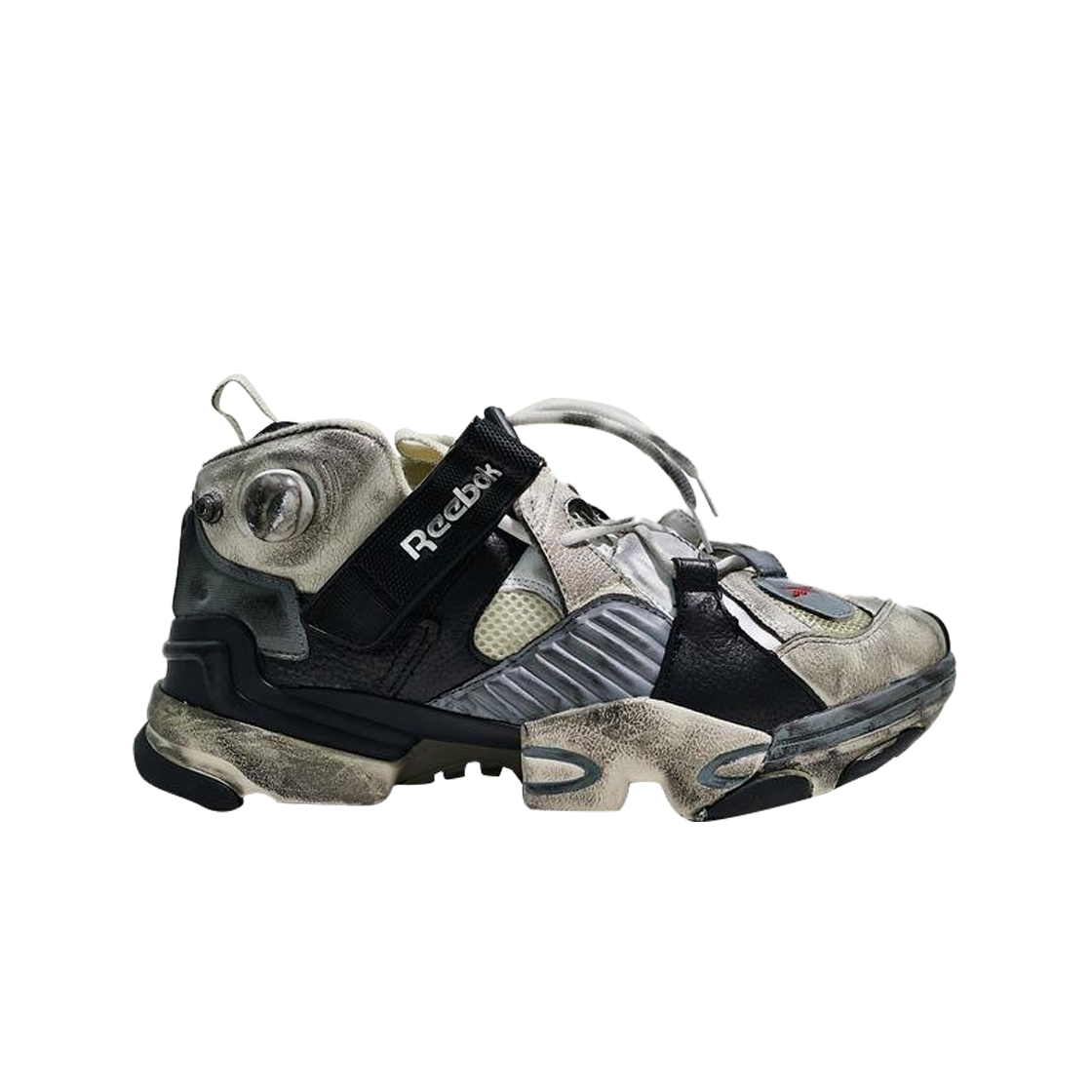 리복 x 베트멍 유전자 변형 펌프 더티 퓨리 그레이(Reebok x Vetements Genetically Modified Pump Dirty Grey)