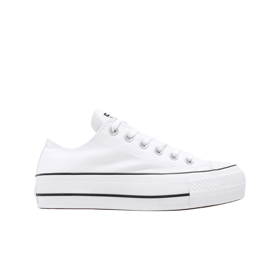 (W) 컨버스 척 테일러 올스타 리프트 로우 화이트 블랙((W) Converse Chuck Taylor All Star Lift Ox White Black)