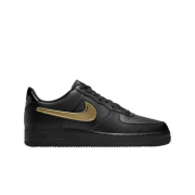 Nike Air Force 1 Low Black Metallic Gold Removable Swoosh Pack
