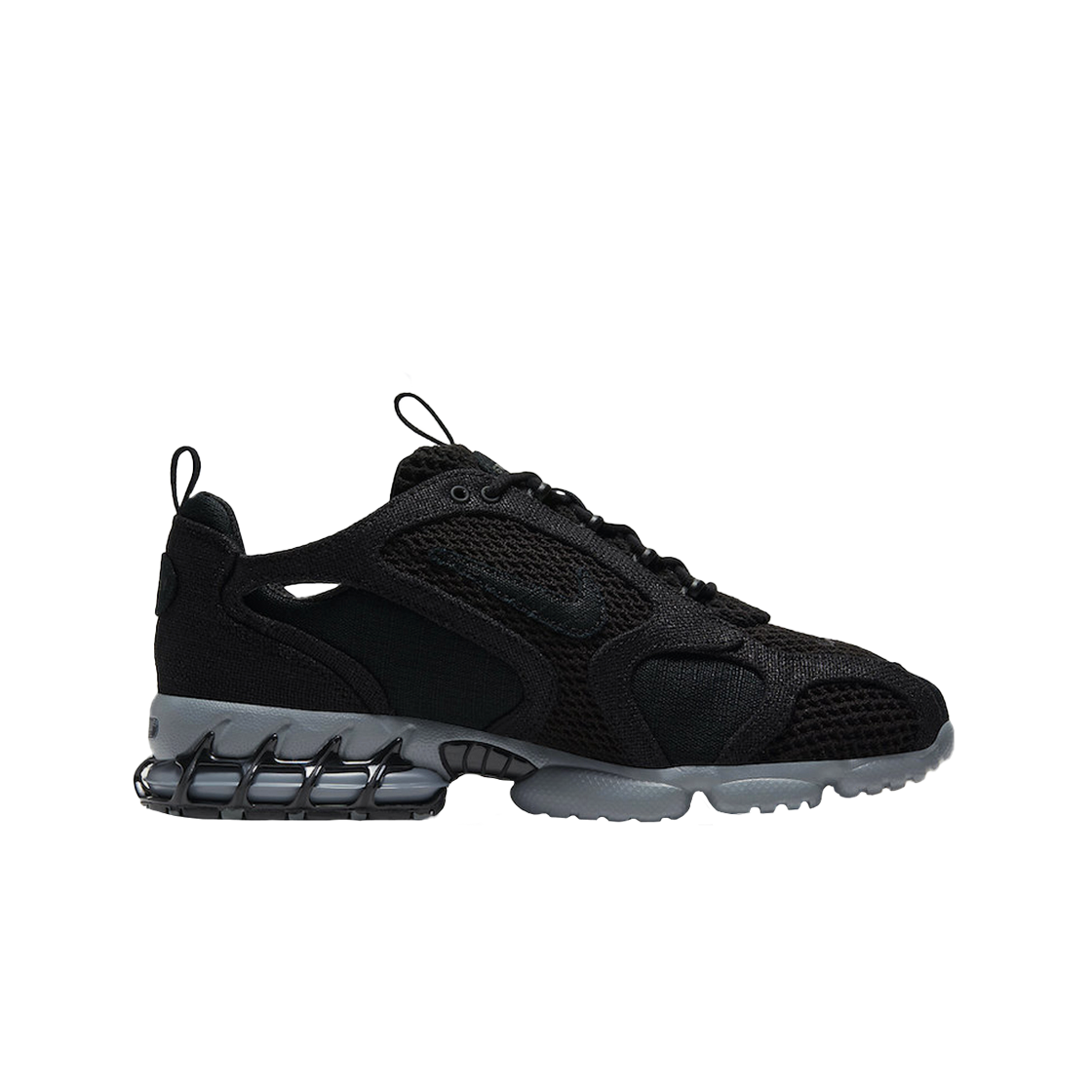 나이키 x 스투시 에어 줌 스피리돈 케이지 2 블랙(Nike x Stussy Air Zoom Spiridon Cage 2 Black)