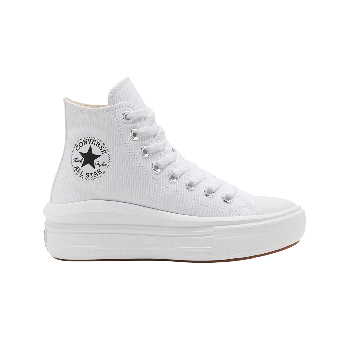 (W) 컨버스 척 테일러 올스타 무브 하이 화이트((W) Converse Chuck Taylor All Star Move High White)