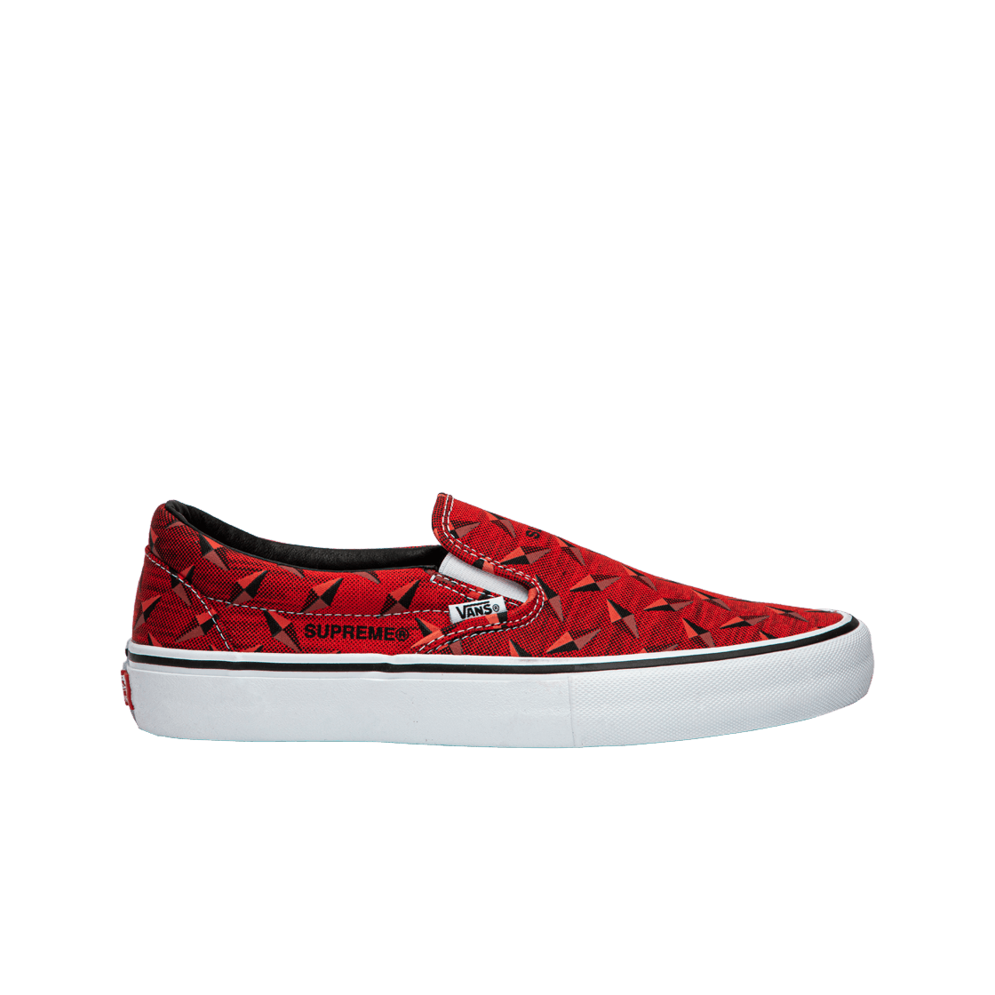 VN0A347VTEH Vans x Supreme Classic Slip-On Pro Diamond Plate Red