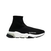 (W) Balenciaga Speed Trainer Clear Sole Black White 2020
