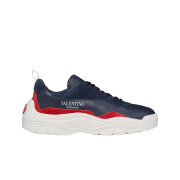Valentino Gumboy Calfskin Sneakers Blue Red