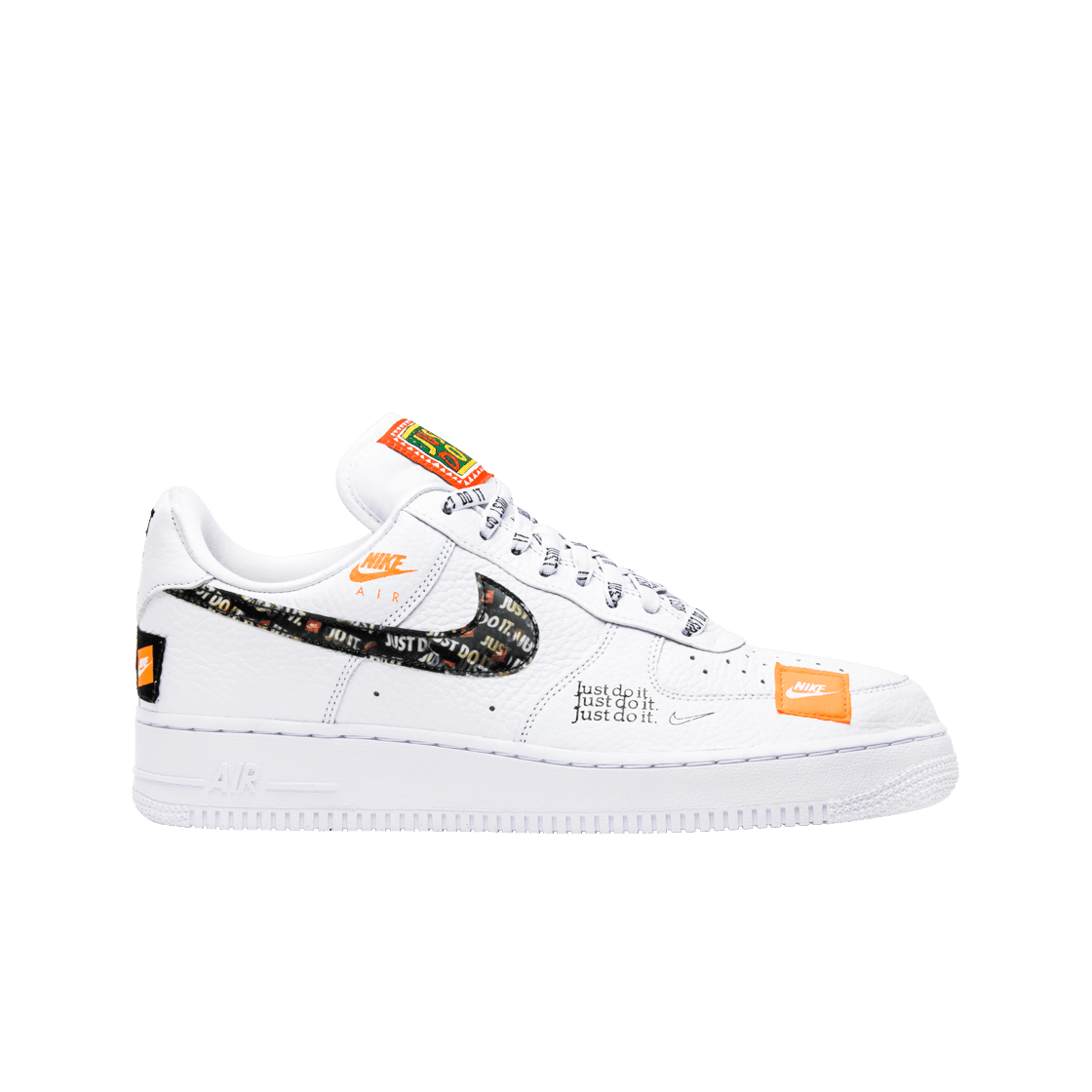 나이키 에어포스 1 로우 저스트두잇 팩 화이트 블랙(Nike Air Force 1 Low Just Do It Pack White Black)