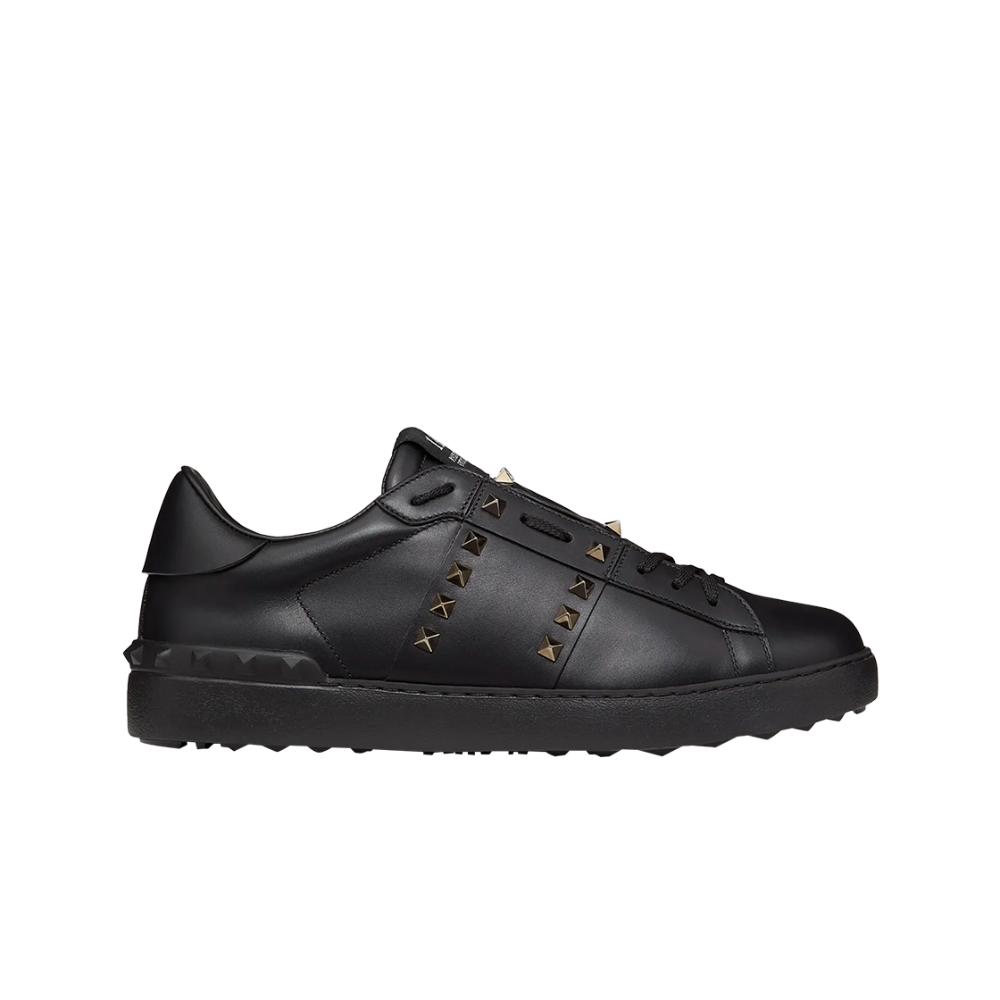 발렌티노 송아지 가죽 락스터드 언타이틀드 느와르 스니커즈(Valentino Rockstud Untitled Noir Calfskin Leather Sneakers Black) - 1