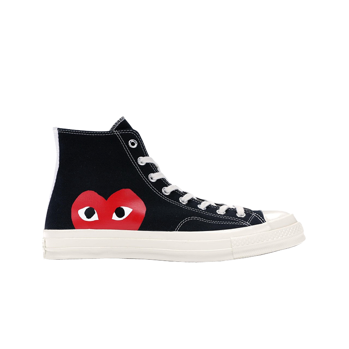 컨버스 x 플레이 꼼데가르송 척 70 하이 블랙(Converse x Play Comme des Garcons Chuck 70 Hi Black)