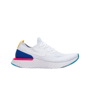 (W) Nike Epic React Flyknit White Racer Blue