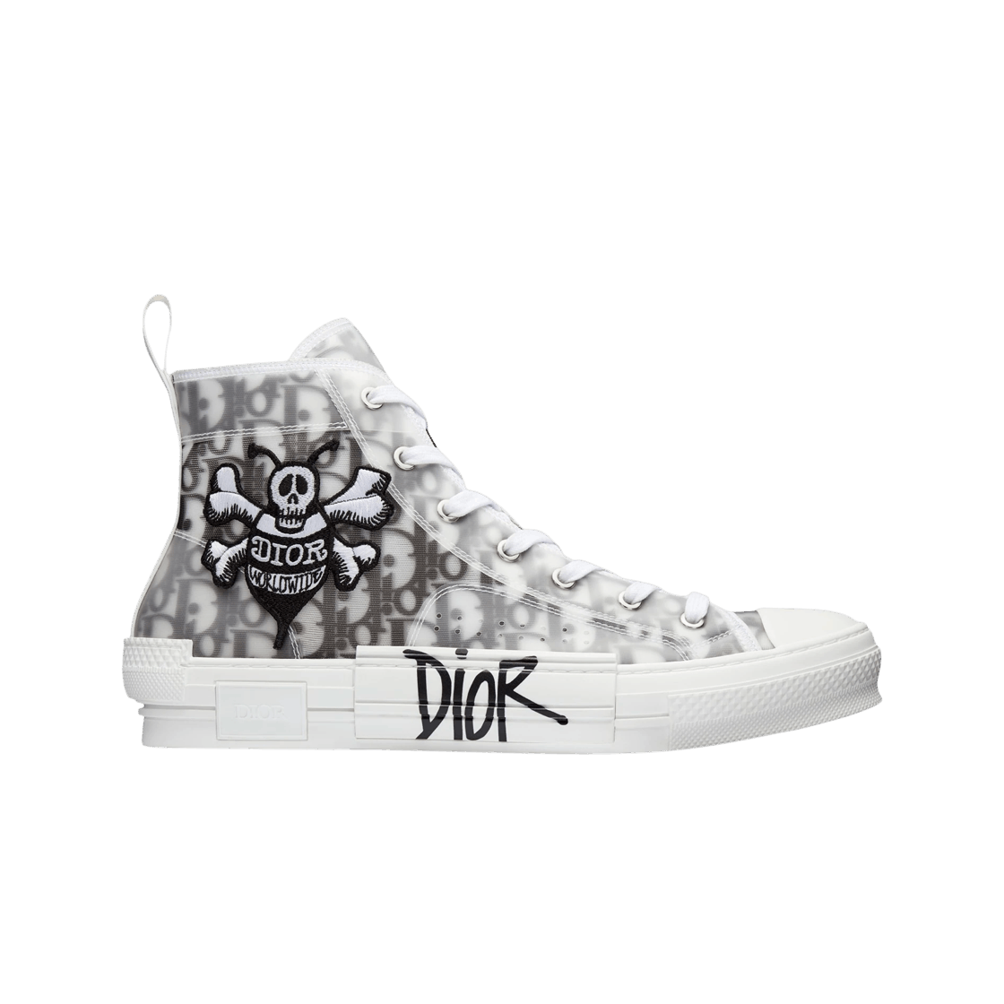 3SH118YYO-H960 Dior x Shawn B23 High Dior Oblique Canvas Bee Embroidery Patch