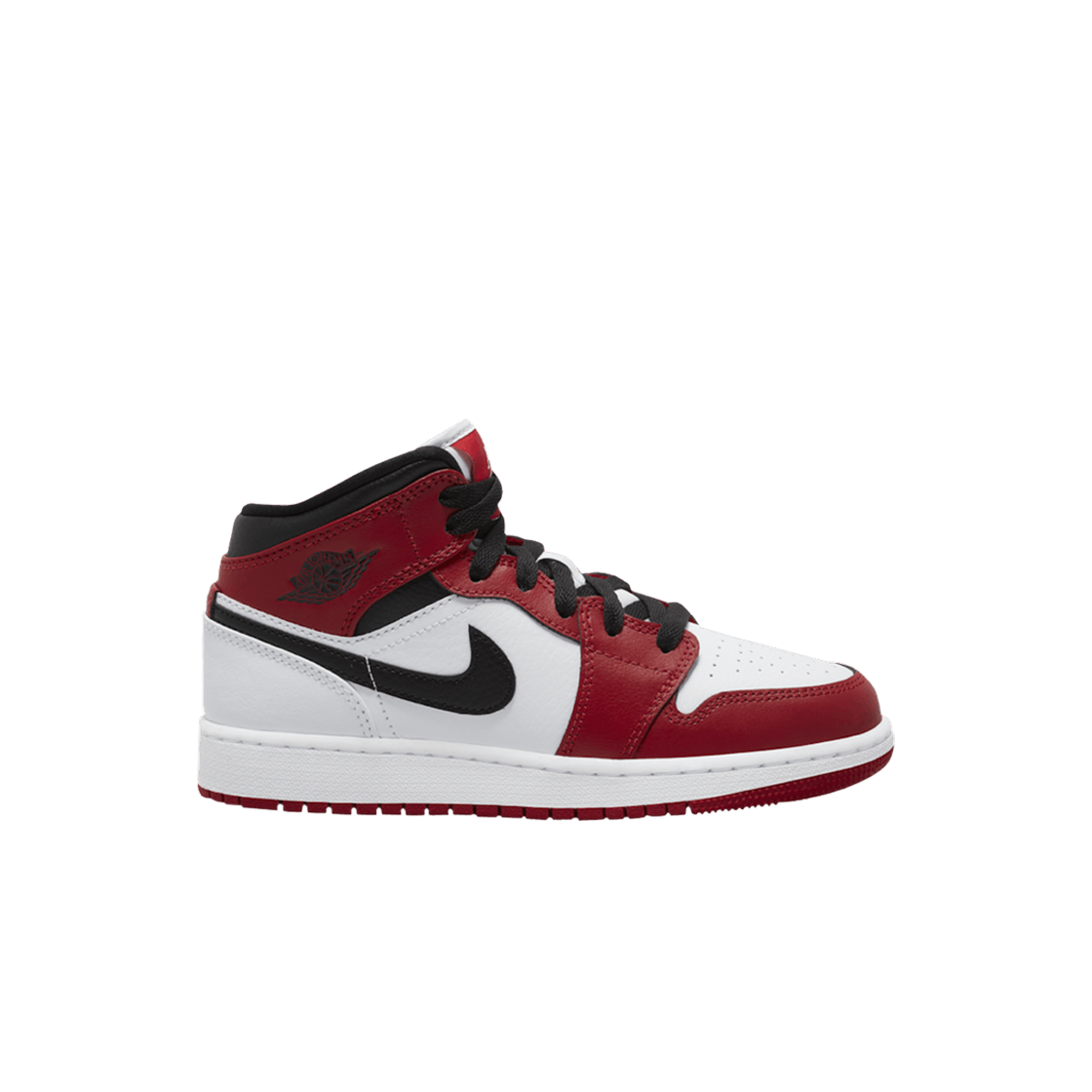 (GS) 조던 1 미드 화이트 짐레드 블랙((GS) Jordan 1 Mid White Gym Red Black)