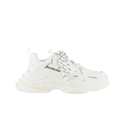 Balenciaga Allover Logo Triple S Sneakers White Black