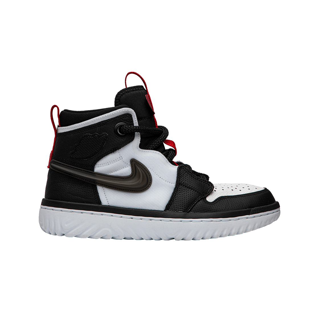 조던 1 하이 리액트 블랙 화이트 짐레드
