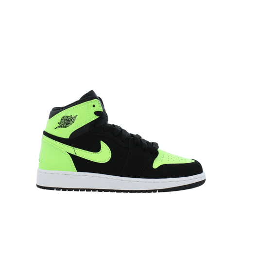 (GS) Jordan 1 Retro High Black Ghost Green