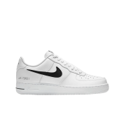 Nike Air Force 1 Low Cut Out Swoosh White Black