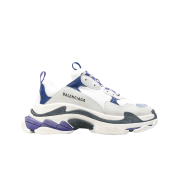 (W) Balenciaga Triple S Trainer White Navy Purple