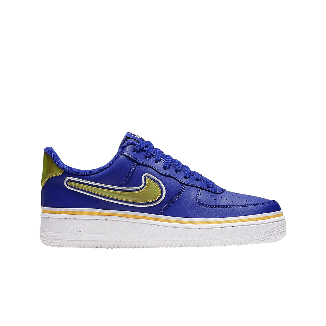 나이키 에어포스 1 로우 포츠 NBA 딥 로얄 유니버시티 골드(Nike Air Force 1 Low Sport NBA Deep Royal University Gold)