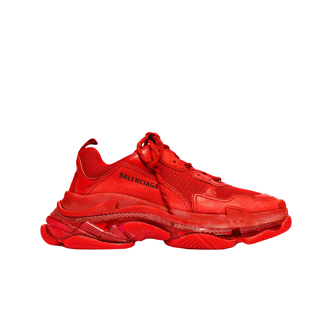 발렌시아가 트리플 S 스니커즈 클리어 솔 레드(Balenciaga Triple S Sneakers Clear Sole Red) - 1