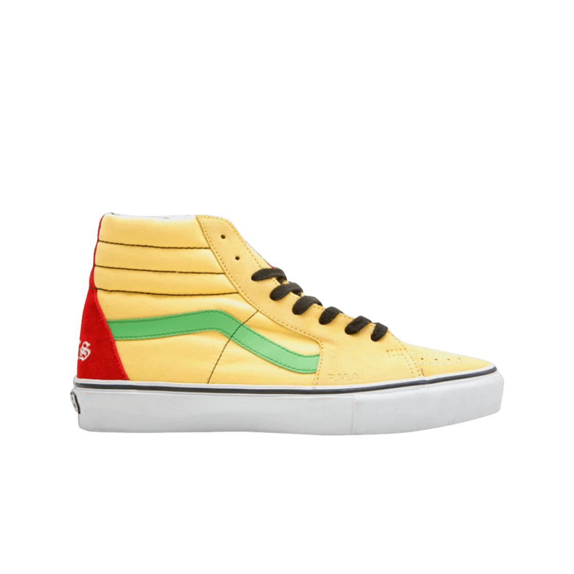 Yellow hi top vans hot sale