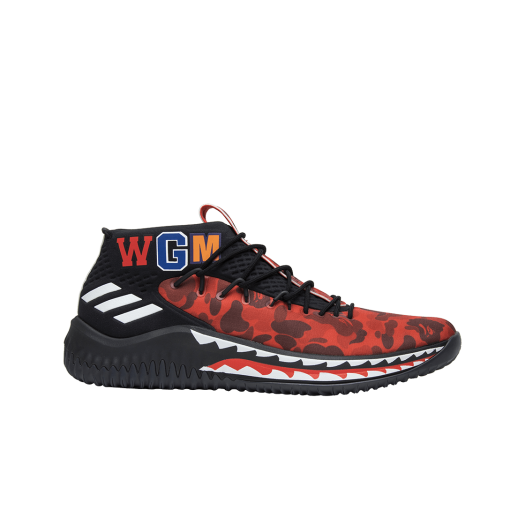 Adidas x BAPE Dame 4 Red Camo