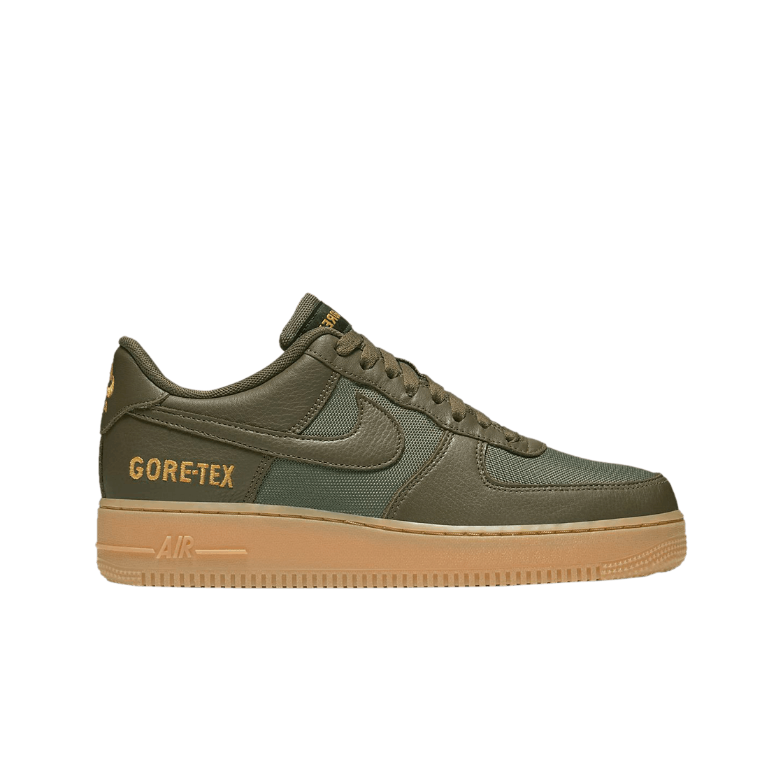 나이키 에어포스 1 로우 고어텍스 미디움 올리브 골드