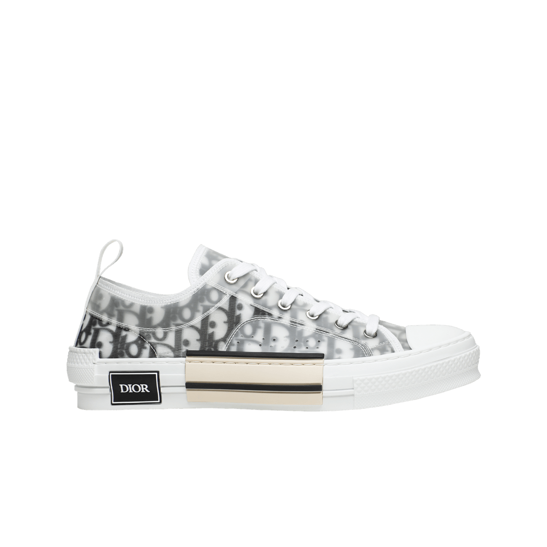 디올 B23 로우 오블리크 캔버스 화이트 & 블랙(Dior B23 Low Dior Oblique White & Black)