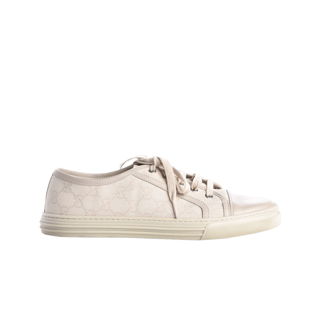 (W) 구찌 GG 로우 코튼 워시드 화이트((W) Gucci GG Low Cotton Washed White) - 1
