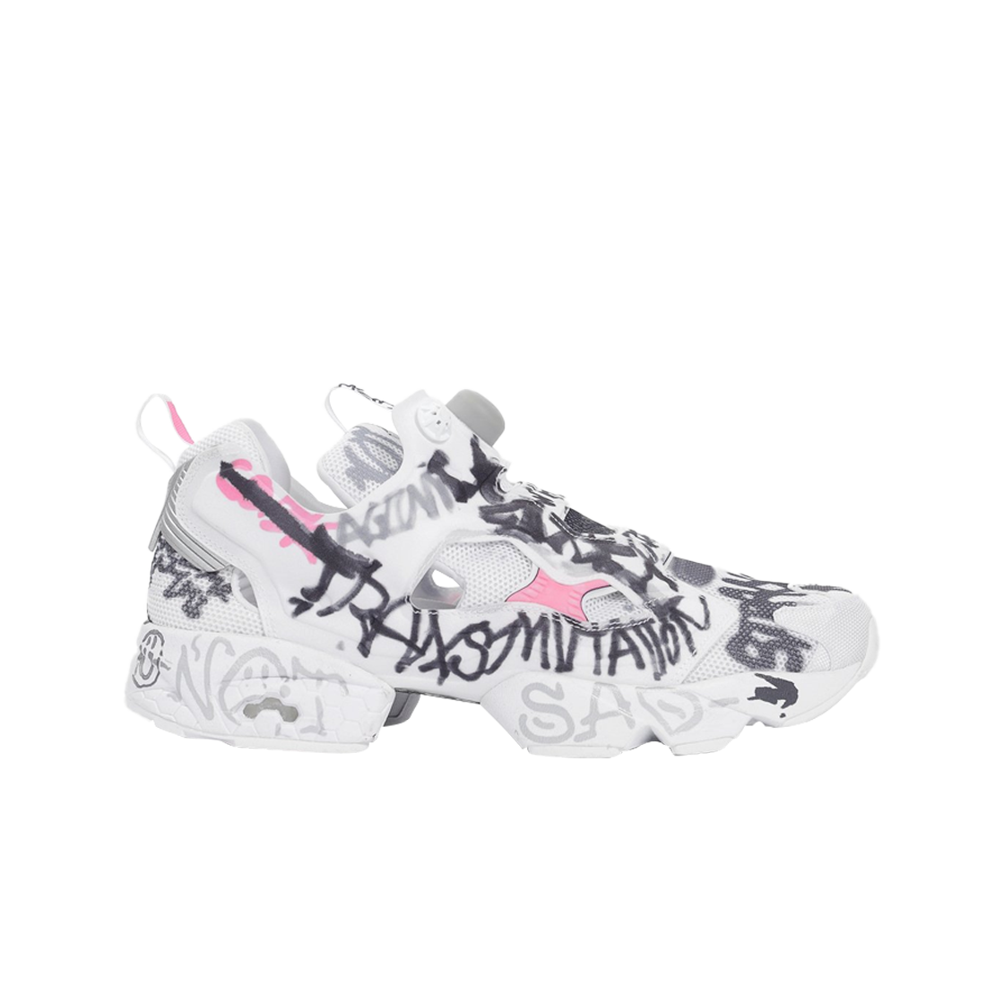 USS19RE1 Reebok x Vetements Scribbled Instapump Fury Pink
