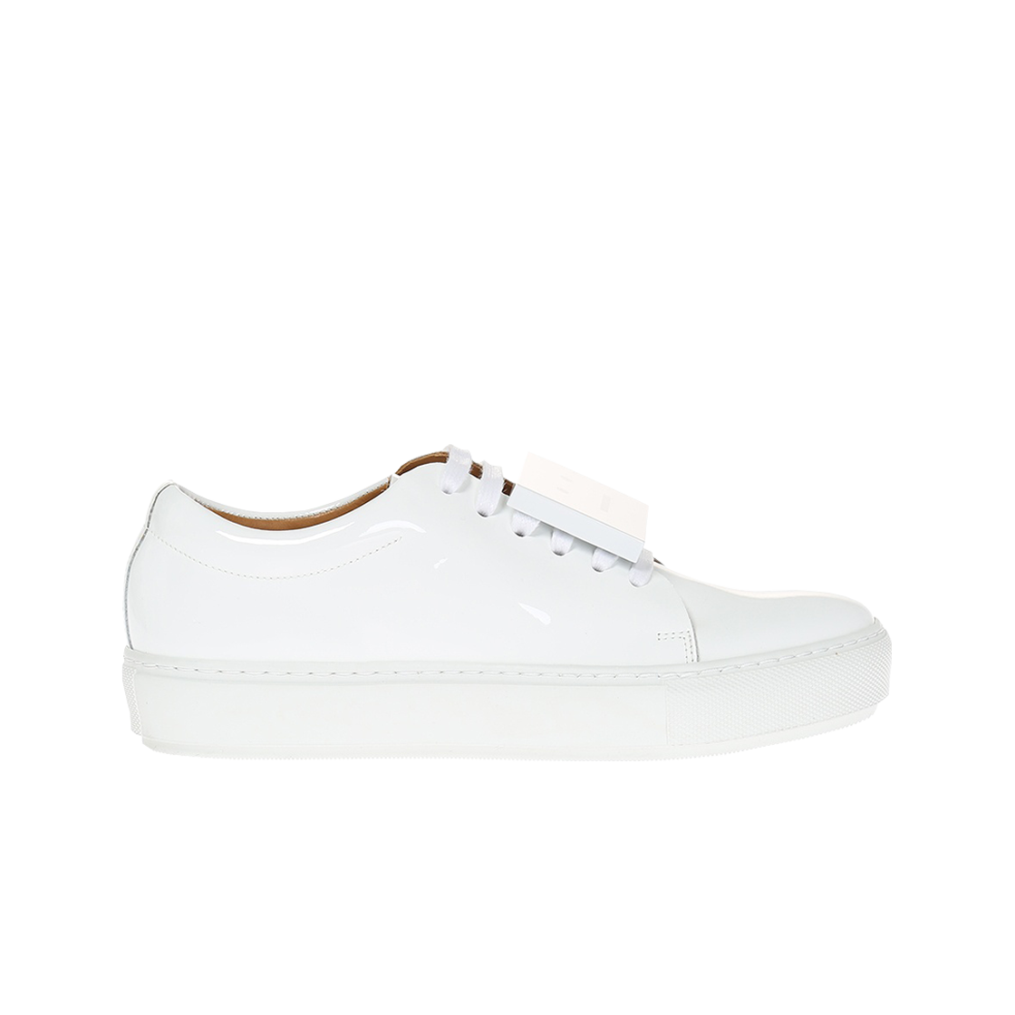 (W) 아크네 스튜디오 아드리아나 페이턴트 레더 스니커즈 화이트((W) Acne Studios Adriana Patent Leather Sneakers White) - 1