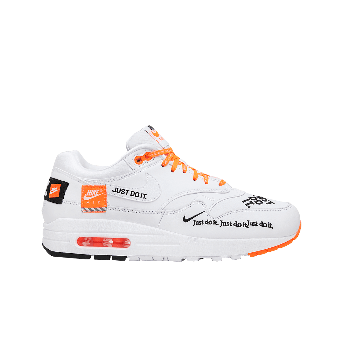 (W) 나이키 에어맥스 1 LX 저스트두잇 팩 화이트((W) Nike Air Max 1 LX Just Do It Pack White) - 1