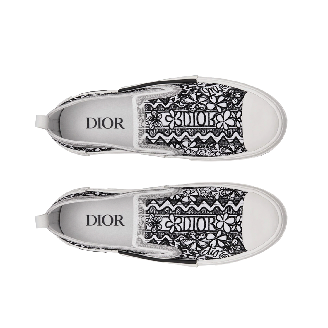 디올 x 숀 B23 슬립온 화이트 캔버스 (Dior x Shawn B23 Slip-On White Canvas) - 2