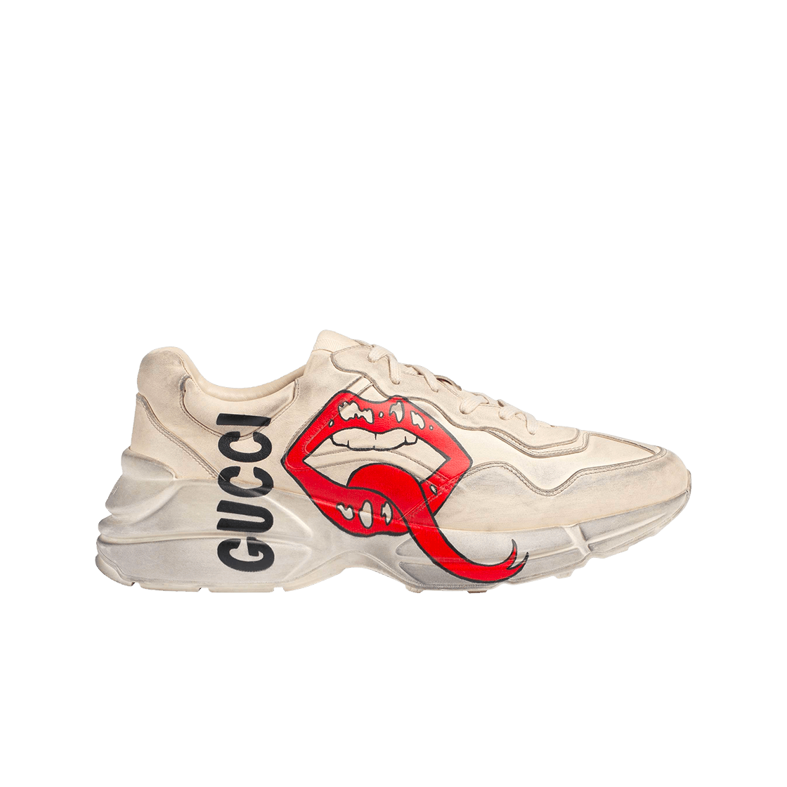 구찌 롸이톤 레더 스니커즈 입 모양 프린트(Gucci Rhyton Leather Sneakers Mouth)