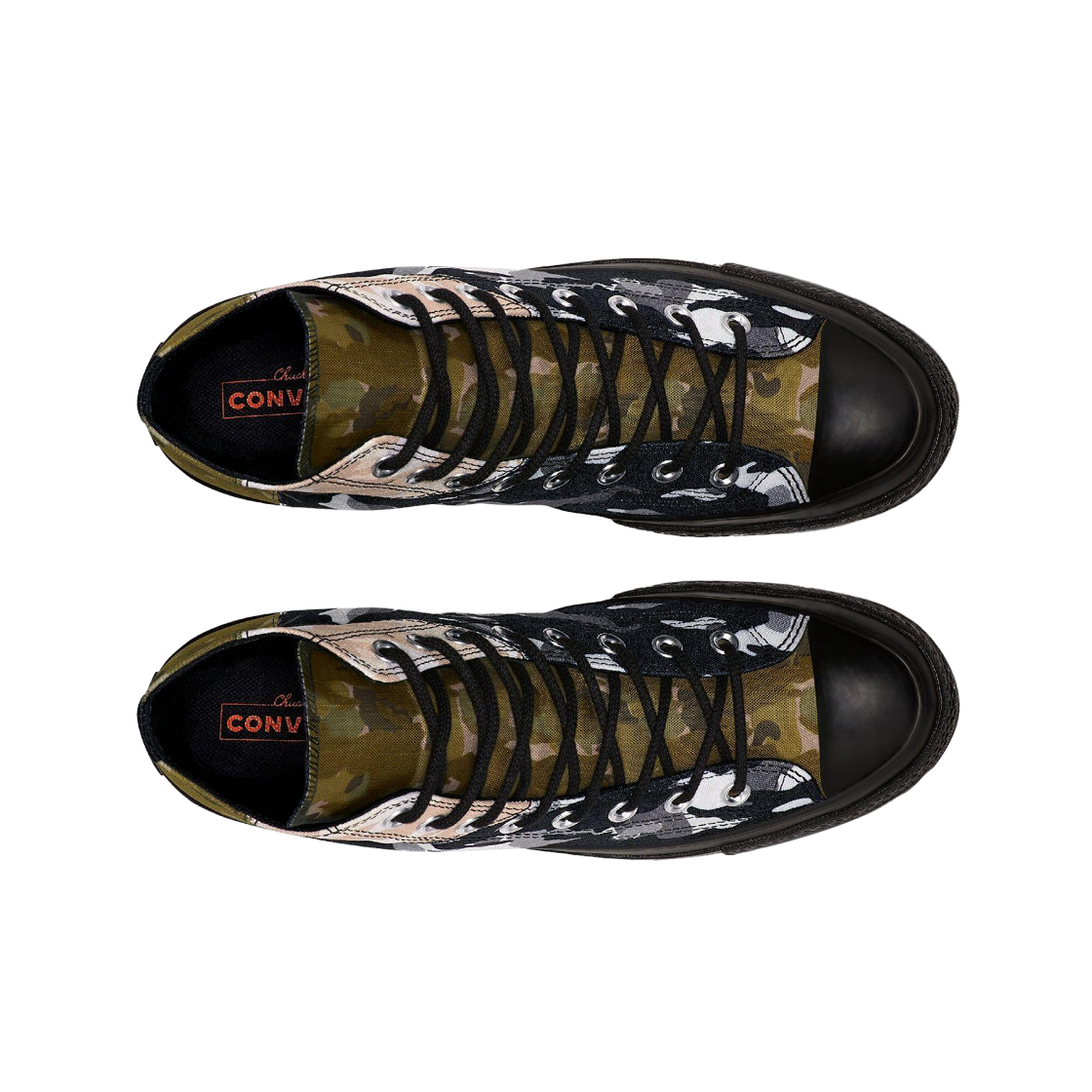 컨버스 척 70 하이 패치워크 블록 카모 블랙(Converse Chuck 70 High Patchwork Blocked Camo Black) - 2