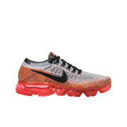 (W) Nike Air VaporMax Wolf Grey Bright Crimson