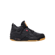 (GS) Jordan 4 x Levi's Retro Black Denim - Levi's Tag
