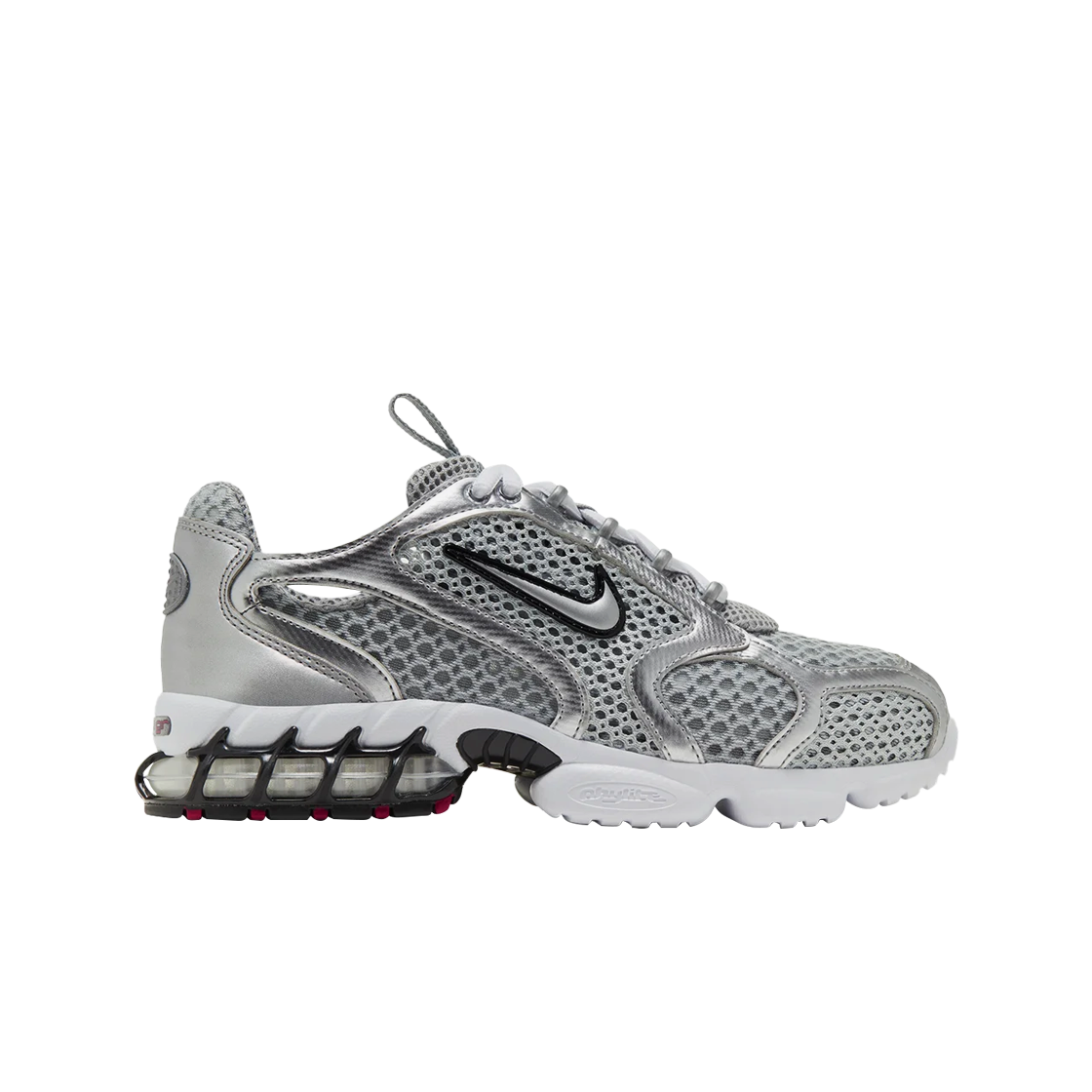 (W) 나이키 에어 줌 스피리돈 케이지 2 메탈릭 실버((W) Nike Air Zoom Spiridon Cage 2 Metallic Silver)