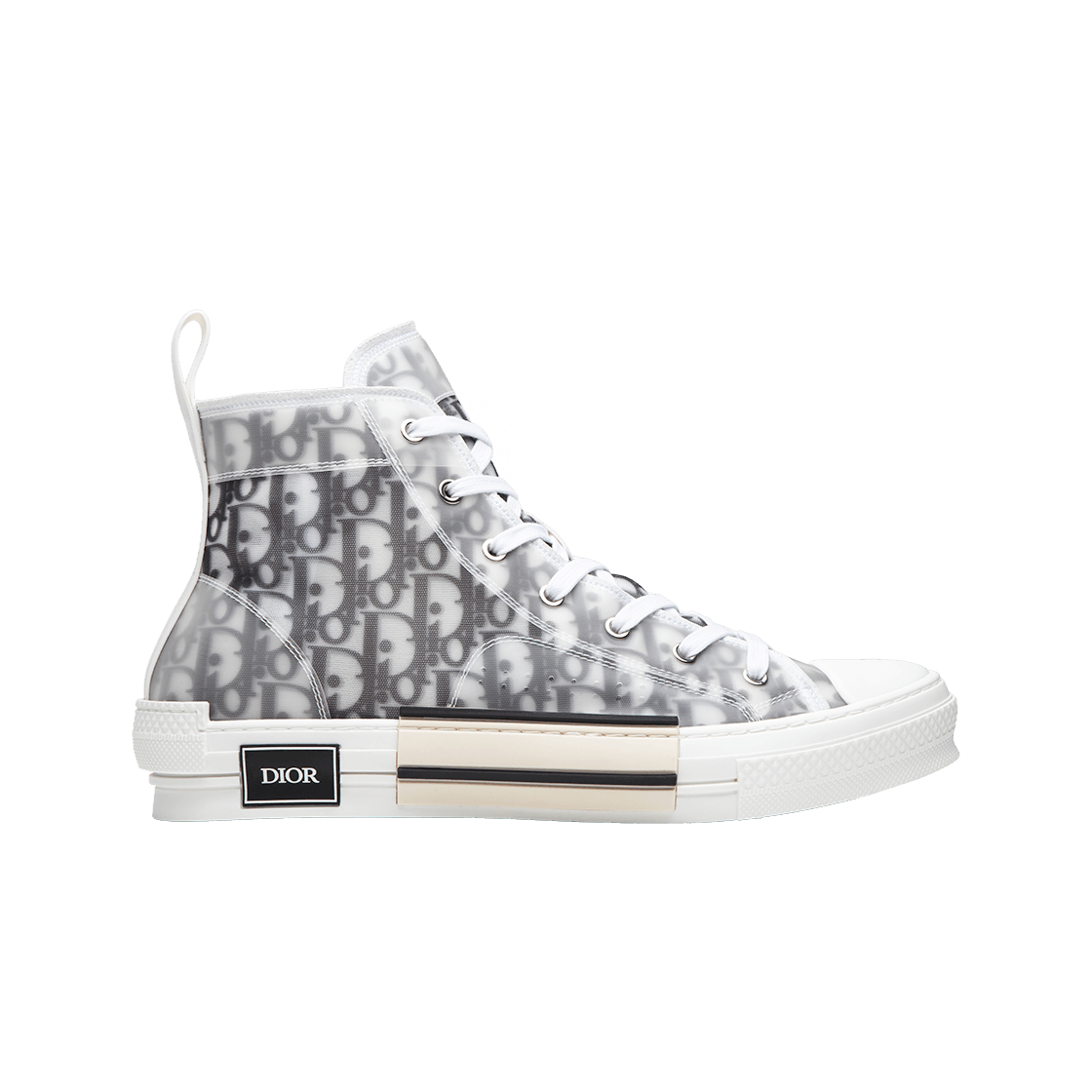 디올 B23 하이 디올 오블리크 캔버스 화이트 & 블랙(Dior B23 High Dior Oblique White & Black)
