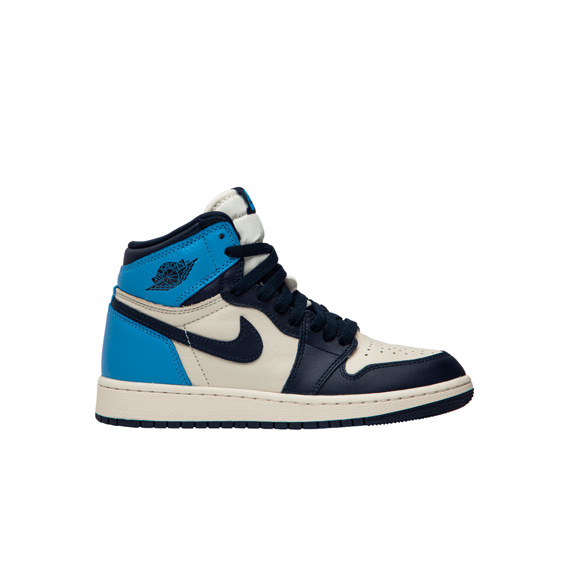 (GS) 조던 1 레트로 하이 옵시디언 UNC((GS) Jordan 1 Retro High Obsidian UNC)