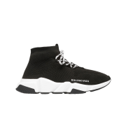 (W) Balenciaga Speed Lace Up Trainer Black White