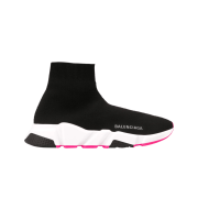 (W) Balenciaga Speed Trainer Black Pink Sole