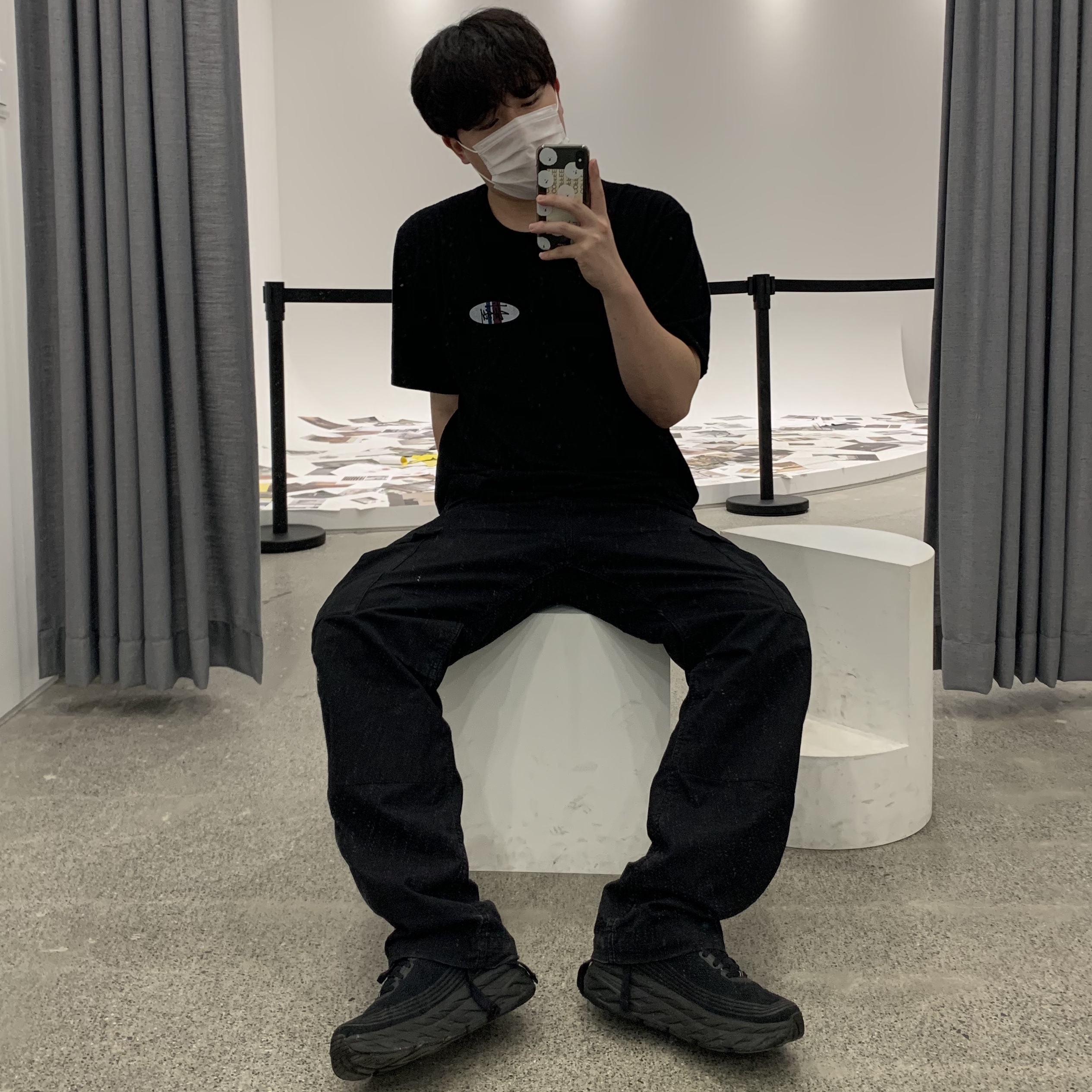 Hoka Bondi 6 Black - Wide 착용 스타일