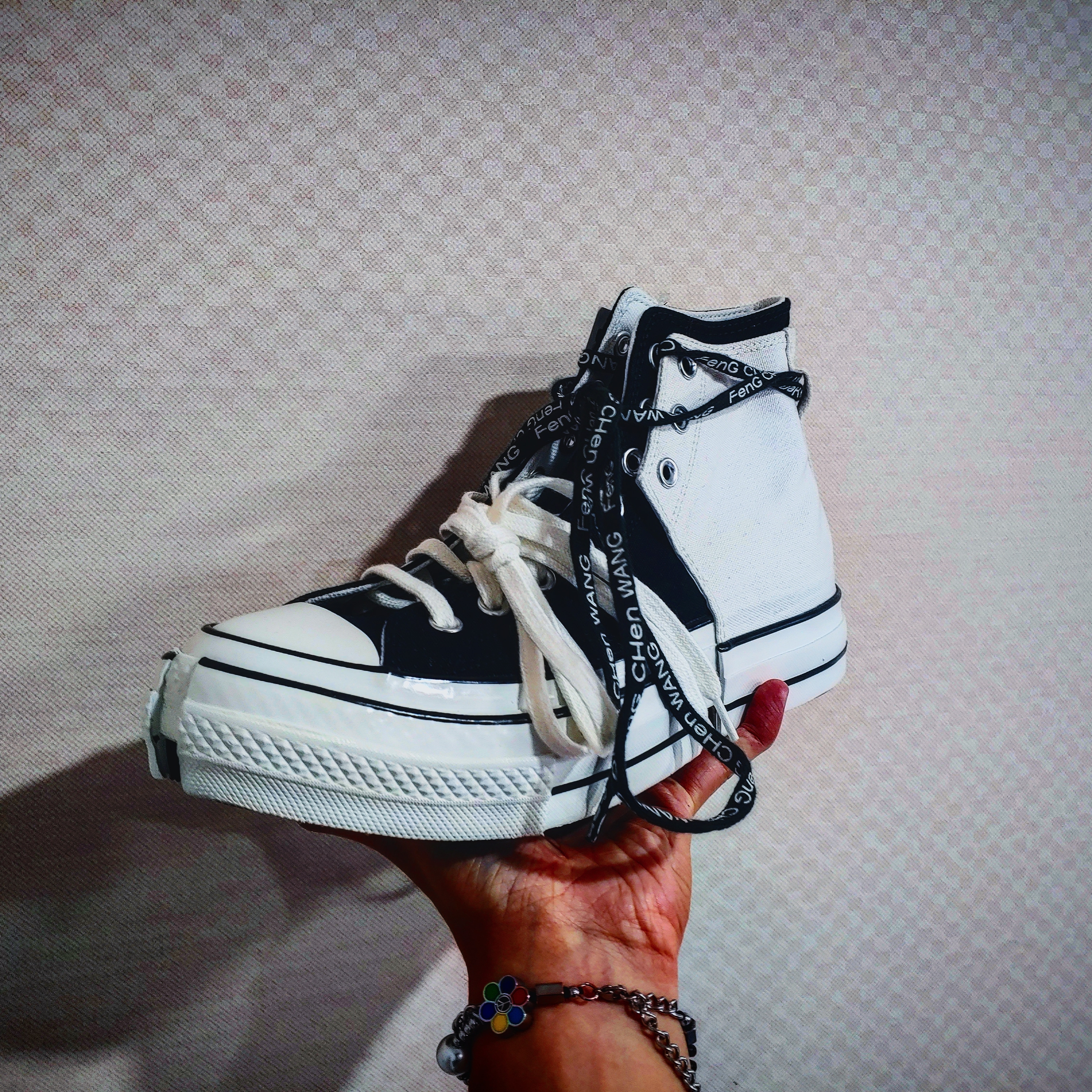 Converse x Feng Chen Wang Chuck 70 2-in-1 Natural Ivory Black 착용 스타일