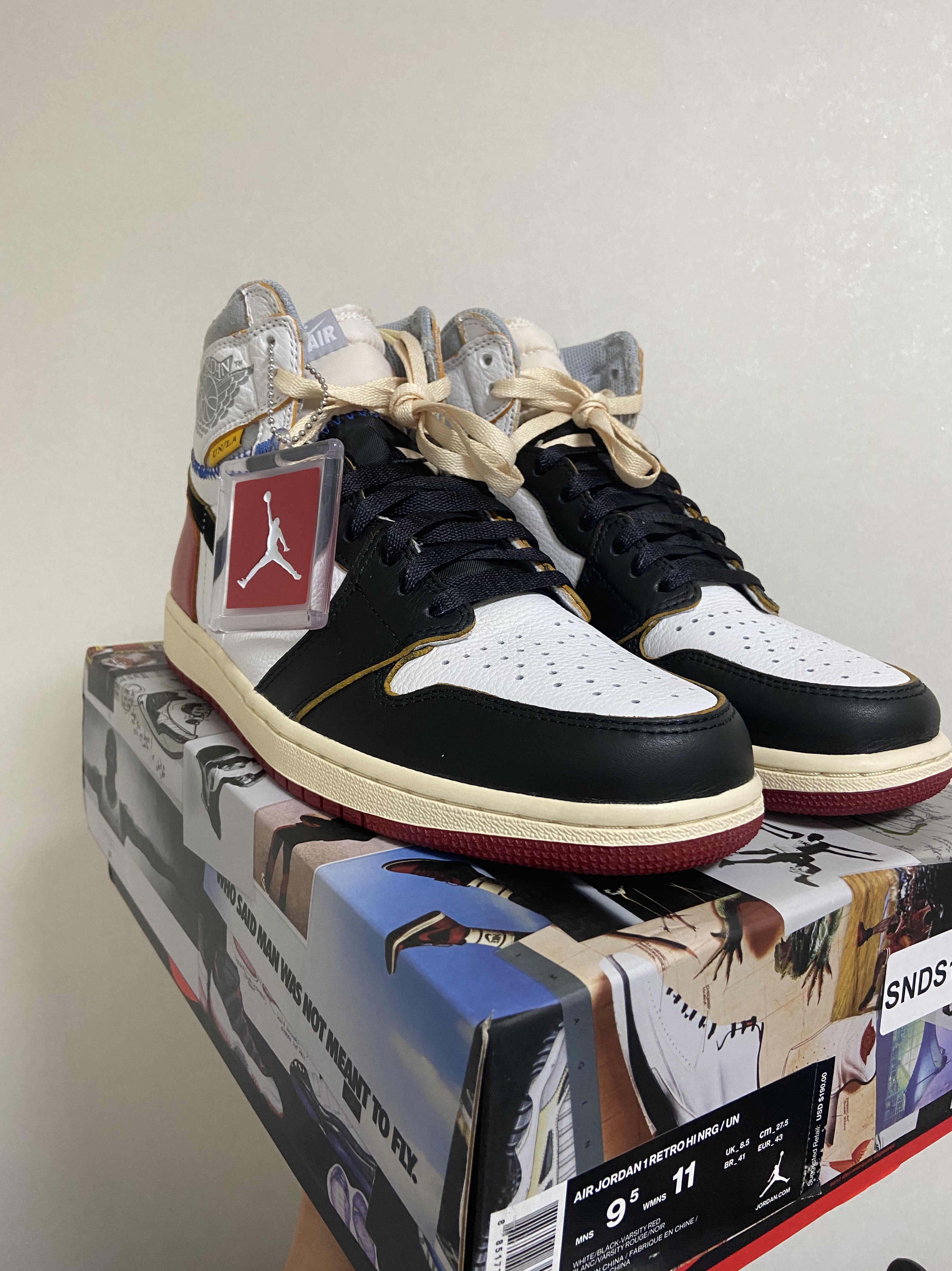 Jordan 1 x Union Retro High Black Toe 착용 스타일 - 3