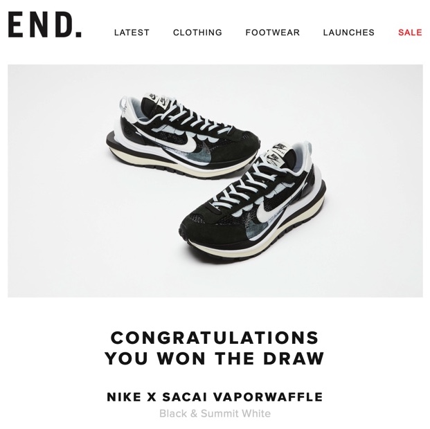 Nike x Sacai VaporWaffle Black White 착용 스타일