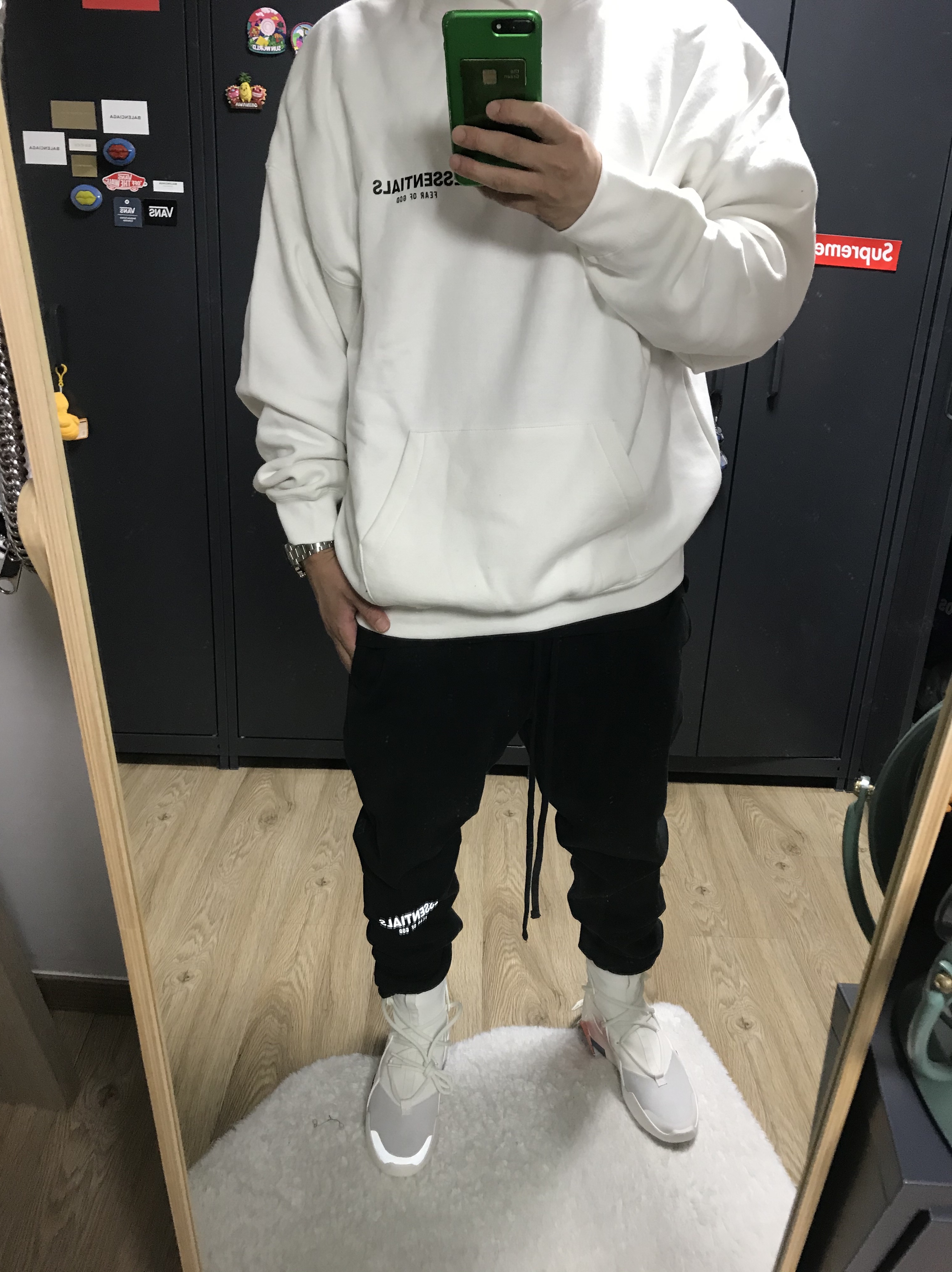 Nike x Fear of God Air Fear of God 1 Sail 착용 스타일 - 1
