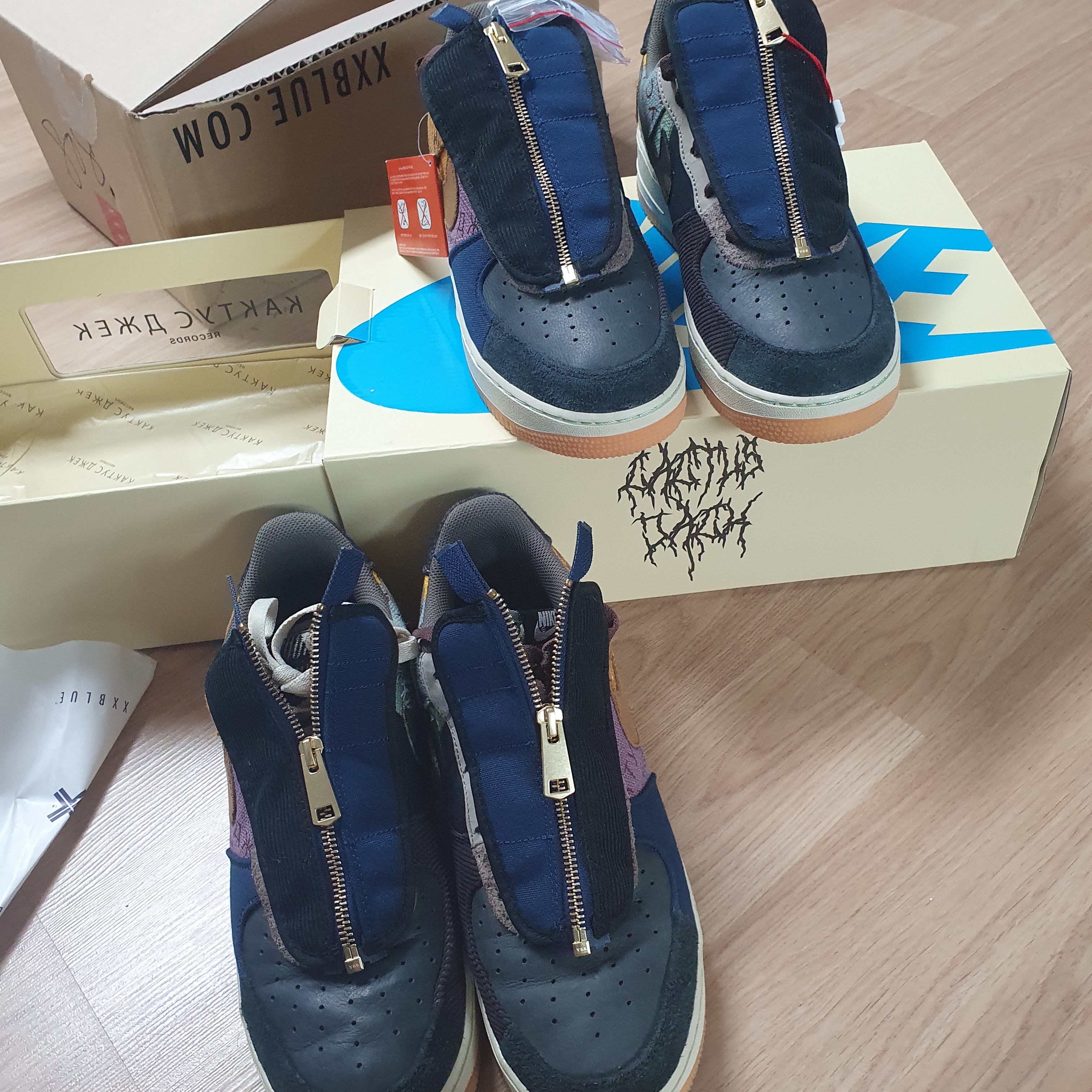 Nike x Travis Scott Air Force 1 Low Cactus Jack 착용 스타일