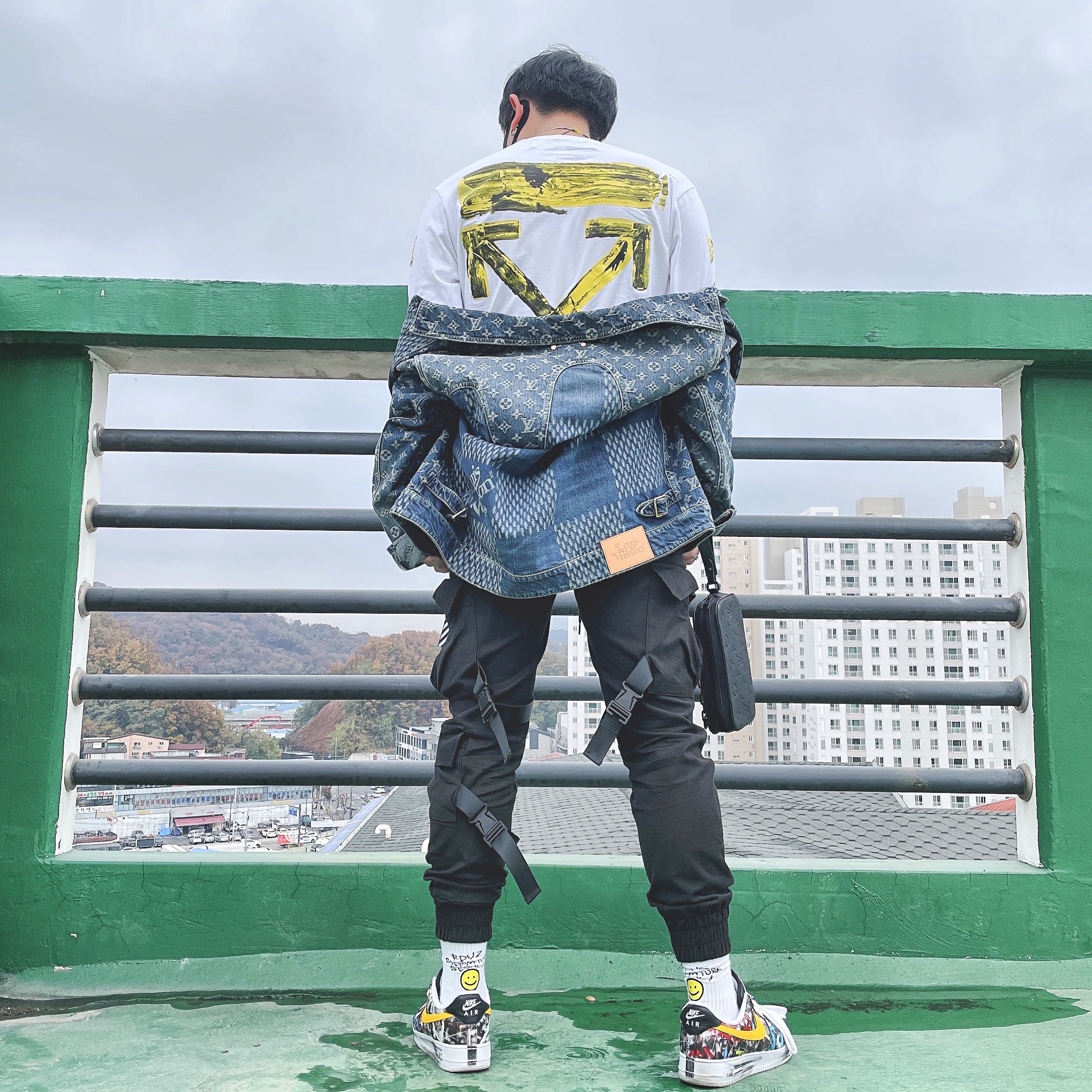 Nike x Peaceminusone Air Force 1 Low Para-Noise 착용 스타일 - 1